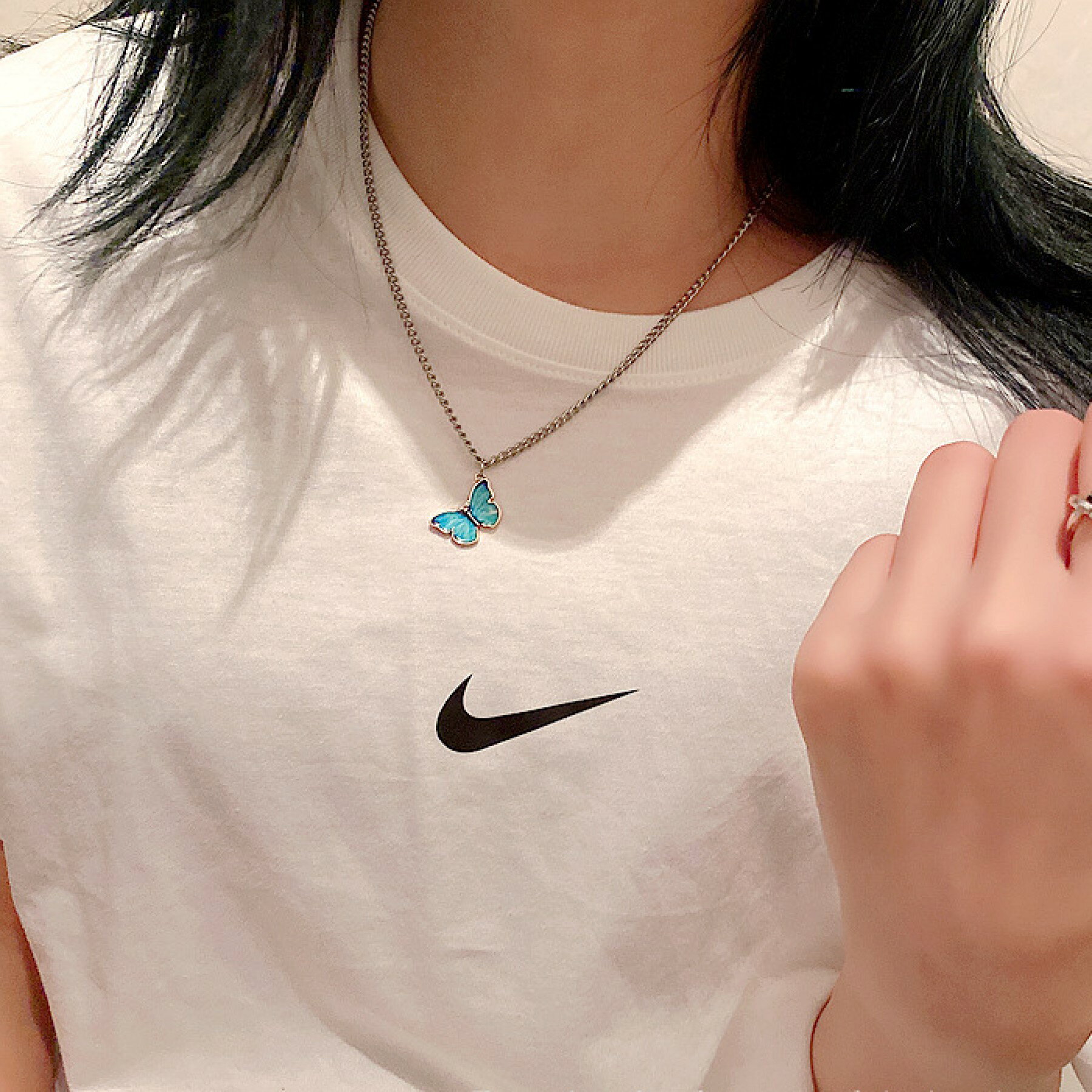 【送料無料】Mies’ ネックレス M-N0013 バタフライ デザイン シンプルな 蝶 ペンダントトップ ネックレス ガールフレンド 誕生日 プレゼント ネックレス 韓国 スタイルの ネックレス レディース 金属アレルギー対応 人気 女性 ちょうちょう アクセサリー おしゃれ 母の日の商品画像 2