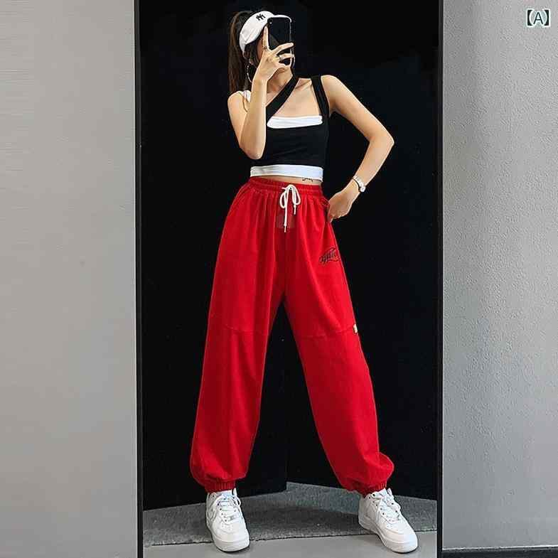 パンツ スウェットパンツ パフォーマー ダンス クラブ ストリート系 ヒップホップ 衣装 KPOP 夏 カジュ..