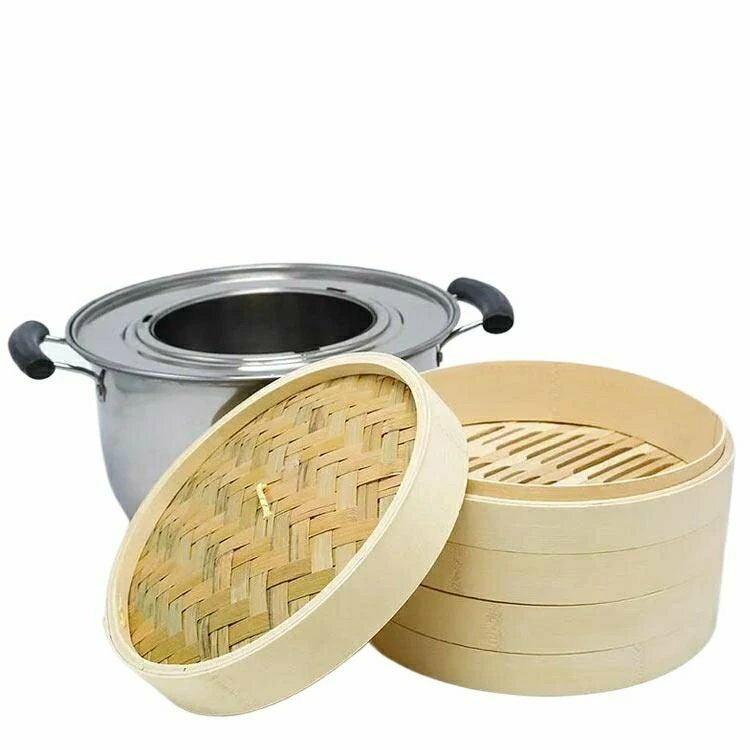 竹 せいろ 中華せいろcmcmcm 竹セイロ 鍋セット せいろ身× ふた× ステンレス鍋× IH対応 蒸籠 セイロ