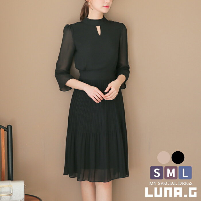 フォーマル ワンピース 入学式 ママスーツ 入園式 卒園式 卒業式 スーツ 母 ママ おしゃれ 結婚式 パーティードレス 二次会 お呼ばれ 披露宴 お宮参り 服装 母親 七五三 同窓会 演奏会 発表会 上品 シースルー チョーカー シフォン プリーツ[spd]