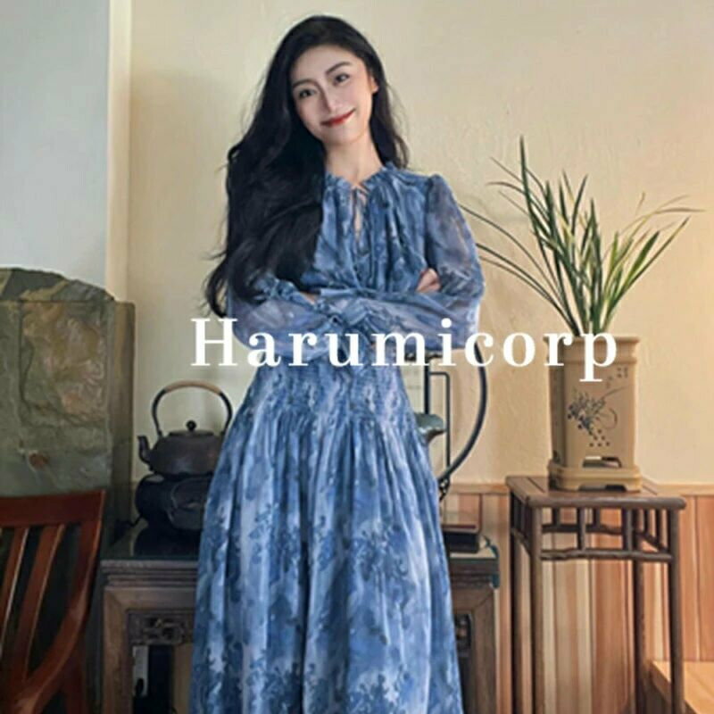 パーティードレス 結婚式 同窓会 花柄春夏秋長袖シフォンドレス ワンピース代代代 フォーマルドレス 披露宴 お呼ばれ フォーマル 親族着痩せ 通勤 大 大きいサイズ旅行 女性 上品