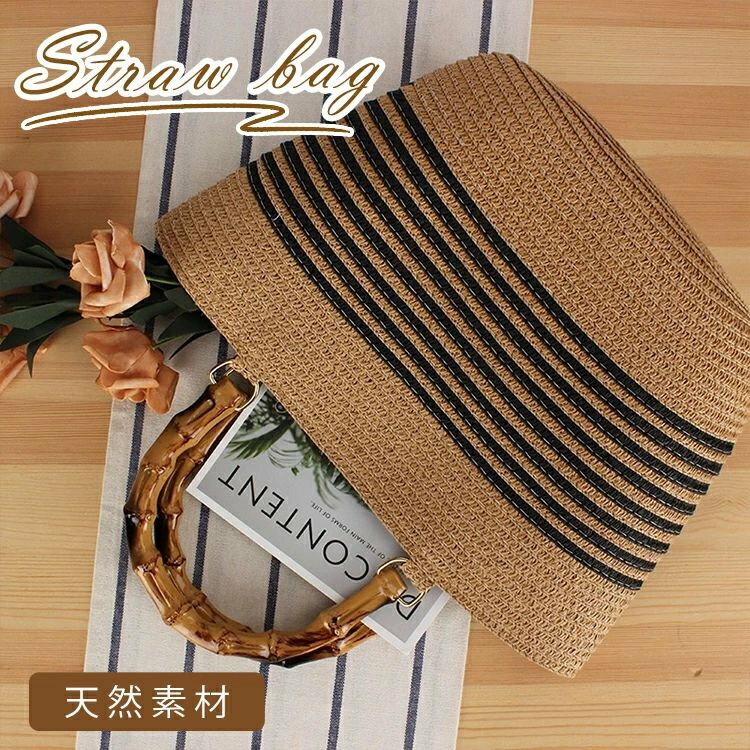 かごバッグ レディース 竹 持ち手 ファスナー ランチバッグ ハンドバッグ かわいい オシャレ 手提げ トート バスケット 天然素材 大容量 軽量 ナチュラル カジュアル 上品 夏 祭り 花火大会 お盆 浴衣