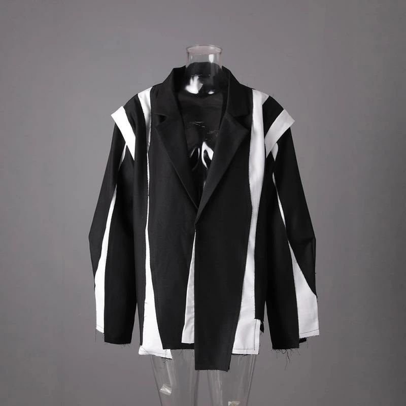 ジャケット レディース 再構築 切り替え デザイン性 オーバーサイズ ルーズシルエット アシンメトリー ..