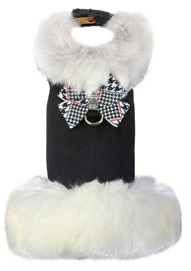 Susan Lanci/󥷡Classic Glen Houndstooth Nouveau Bow White Fox F...