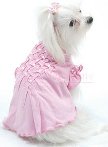 ★Oscar Newman★（オスカーニューマン）Think in Pink Hand-Smocked tee犬用ハンドスモックTシャツ