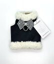 ★Susan Lanci/スーザンランシー★Bowzer with Nouveau bow犬用スワロフスキコートBlack×Black&White Hounds...
