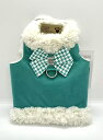 ★Susan Lanci/スーザンランシー★Bowzer with Nouveau bow犬用スワロフスキコートBimini Blue×Bimini Hound...
