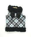 ★Susan Lanci/スーザンランシー★Bowzer with Nouveau bow犬用スワロフスキコートTiffi Plaid×Black with S...