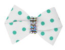 ★Susan Lanci★スーザンランシーBimini Polka Dot Nouveau Bow Hair Bow with AB Giltmoreペット用髪...