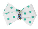 ★Susan Lanci★スーザンランシーBimini Polka Dot Nouveau Bow Hair Bow with AB Giltmoreペット用髪留め