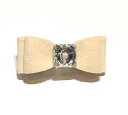 ★Susan Lanci★スーザン ランシーBig Bow Hair Bowペット用髪留めベージュ