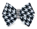 ★Susan Lanci★スーザンランシーBlack & White Houndstooth Nouveau Hair Bowペット用髪留め