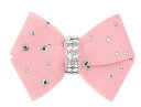 ★Susan Lanci★スーザンランシーNouveau Bow Hair Bow with Silver Stardustペット用髪留め_パピーピンク