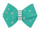 ★Susan Lanci★スーザンランシーNouveau Bow Hair Bow with Silver Stardustペット用髪留め_ビミニブルー
