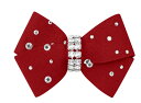 ★Susan Lanci★スーザンランシーNouveau Bow Hair Bow with Silver Stardustペット用髪留め_レッド