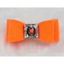 ★Susan Lanci★スーザン ランシーBig Bow Hair Bowペット用髪留めエレクトリックオレンジ