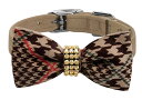 Susan LanciX[UV[Giltmore Chocolate Glen Houndstooth Bow Tie 1/2