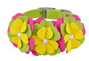 ★Susan Lanci★スーザンランシーDragon Fruit Flower Collar犬用スワロフスキ付き首輪