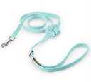 ★Susan Lanci★スーザンランシーTinkies Garden Flower Leash_ティフィブルースワロフスキ付きリード