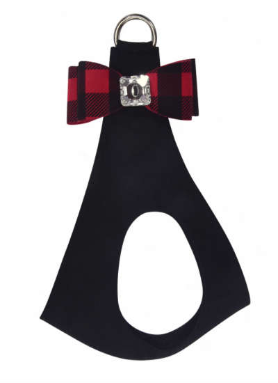 ★Susan Lanci/スーザンランシー★Red Gingham Big Bow Step In Harnessスワロフスキー付ハーネス