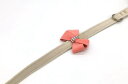★Susan Lanci★スーザンランシーNouveau Bow Leash_ドウ×ピーチクリームスワロフスキー付リード