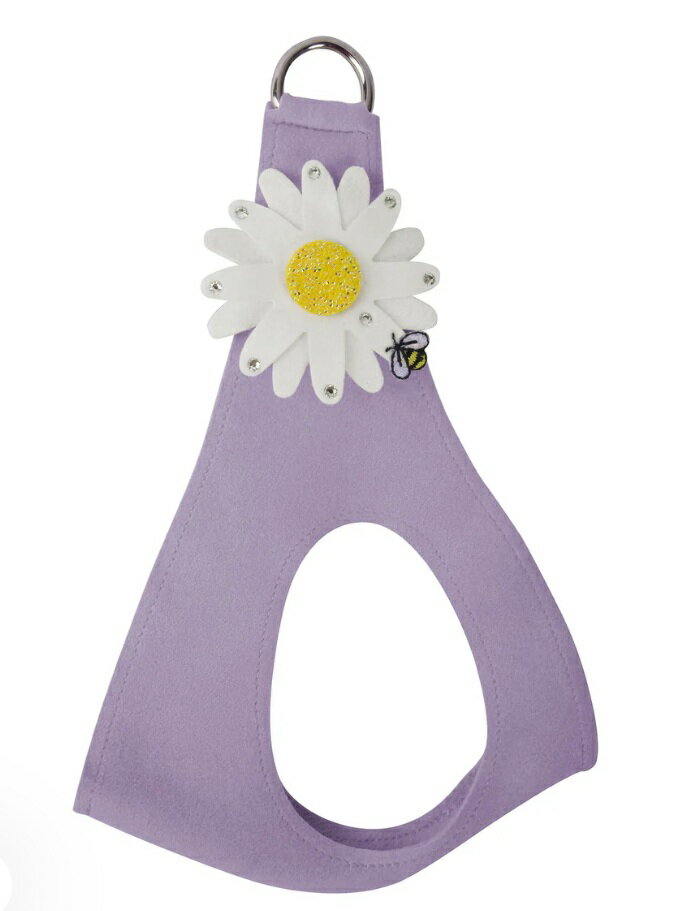 ★Susan Lanci/スーザンランシー★Large Daisy with AB Crystal Stellar Center Step In Harnessスワロフスキー付ハーネスフレンチラベンダー