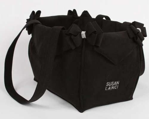 ★Susan Lanci/スーザンランシー★Luxury Purseスワロフスキー付キャリーバッグ(ブラック)