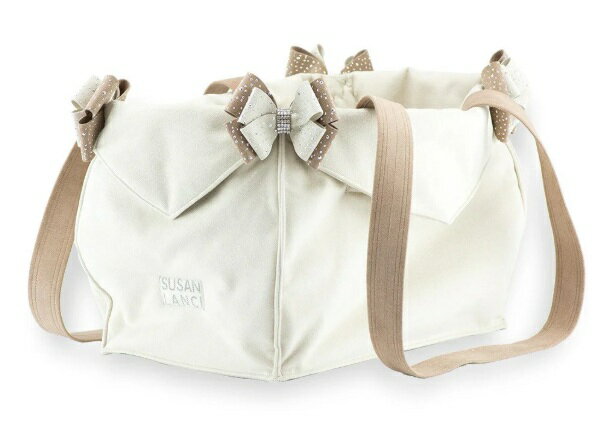 ★Susan Lanci/スーザンランシー★Silver Stardust Doe & Fawn Double Nouveau Bow Luxury Carrierスワロ..