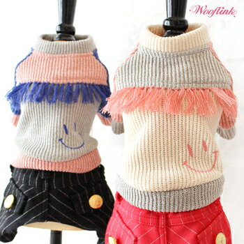 ★Wooflink★（ウーフリンク）TASSEL FRINGE SWEATER犬用トップス（袖あり）