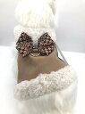 ★Susan Lanci/スーザンランシー★Bowzer with Nouveau bow犬用スワロフスキコートFawn×Chocolate Glen Houn...