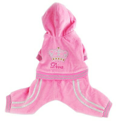 ★Pooch Outfitters/プーチアウトフィッター★Diva Jumper犬用ベロアジャンプスーツ