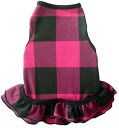 ★I See Spot★Buffalo Plaid Sweater Fuchsia犬用ワンピース(フューシャ)