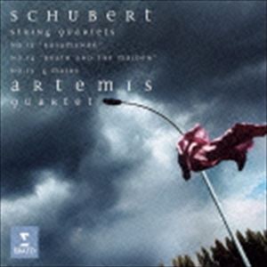 SCHUBERT： STRING QUARTETS NO.13 ｀ROSAMUNDE｀. NO.14 ｀DEATH AND THE MAIDEN｀ ＆ NO.15詳しい納期他、ご注文時はお支払・送料・返品のページをご確認ください発売日2013/3/13関連キーワード：WPCS-51080/1アルテミス・カルテット / シューベルト： 弦楽四重奏曲 第13番≪ロザムンデ≫、第14番≪死と乙女≫＆第15番SCHUBERT： STRING QUARTETS NO.13 ｀ROSAMUNDE｀. NO.14 ｀DEATH AND THE MAIDEN｀ ＆ NO.15 ジャンル クラシック室内楽曲 関連キーワード アルテミス・カルテットナターリア・プリシェペンコ（vn）グレゴール・ジーグル（vn）フリーデマン・ヴァイグル（va）エッカート・ルンゲ（vc）収録曲目11.弦楽四重奏曲 第14番 ニ短調 D810≪死と乙女≫ 第1楽章：アレグロ(15:20)2.弦楽四重奏曲 第14番 ニ短調 D810≪死と乙女≫ 第2楽章：アンダンテ・コン・モート(13:14)3.弦楽四重奏曲 第14番 ニ短調 D810≪死と乙女≫ 第3楽章：スケルツォ（アレグロ・モルト）＆トリ(4:35)4.弦楽四重奏曲 第14番 ニ短調 D810≪死と乙女≫ 第4楽章：プレスト(8:44)5.弦楽四重奏曲 第13番 イ短調 D804≪ロザムンデ≫ 第1楽章：アレグロ・マ・ノン・トロッポ(12:30)6.弦楽四重奏曲 第13番 イ短調 D804≪ロザムンデ≫ 第2楽章：アンダンテ(7:19)7.弦楽四重奏曲 第13番 イ短調 D804≪ロザムンデ≫ 第3楽章：メヌエット（アレグレット）＆トリオ(9:08)8.弦楽四重奏曲 第13番 イ短調 D804≪ロザムンデ≫ 第4楽章：アレグロ・モデラート(7:08)21.弦楽四重奏曲 第15番 ト長調 D887 第1楽章：アレグロ・モルト・モデラート(20:58)2.弦楽四重奏曲 第15番 ト長調 D887 第2楽章：アンダンテ・ウン・ポコ・モート(11:45)3.弦楽四重奏曲 第15番 ト長調 D887 第3楽章：スケルツォ（アレグロ・ヴィヴァーチェ）(8:23)4.弦楽四重奏曲 第15番 ト長調 D887 第4楽章：アレグロ・アッサイ(10:18) 種別 CD JAN 4943674187614 収録時間 129分59秒 組枚数 2 製作年 2014 販売元 ソニー・ミュージックソリューションズ登録日2014/09/12