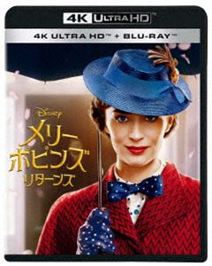 メリーポピンズリターンズ詳しい納期他、ご注文時はお支払・送料・返品のページをご確認ください発売日2026/3/11関連キーワード：エミリーブラント ブルーレイ BD 映画 メリーポピンズ Mary Poppins Returnsメリー・ポピンズ リターンズ 4K UHD＋ブルーレイセットメリーポピンズリターンズ ジャンル 洋画ミュージカル 監督 ロブ・マーシャル 出演 エミリー・ブラントリン＝マニュエル・ミランダベン・ウィショーエミリー・モーティマージュリー・ウォルターズ舞台はロンドン—ミステリアスで美しい魔法使いのメリー・ポピンズが、母を亡くし、家を失う大ピンチに陥った家族のもとに風に乗って舞い降りた。エレガントでマナーに厳しい彼女の“上から目線”の言動と美しくも型破りな魔法が起こす奇跡で、家族は再び希望を取り戻す。※こちらの商品は【Ultra HD Blu-ray】のため、対応する機器以外での再生はできません。封入特典Blu-ray（本編＋特典映像：伝説のディック・ヴァン・ダイク／NGシーン集／ミュージカル・シーンの舞台裏（♪小さな火を灯せ、♪ロイヤルドルトン・ミュージックホール、♪本は表紙じゃわからない、♪ひっくりカメ、♪想像できる?）／未発表曲（♪不思議な動物園）／メイキング・オブ『メリー・ポピンズ リターンズ』／未公開シーン（トプシーの家を出て、♪小さな火を灯せ ダンス・シーンより））関連商品ディズニー実写映画2019年公開の洋画 種別 Ultra HD Blu-ray JAN 4907953231863 収録時間 131分 画面サイズ シネマスコープ カラー カラー 組枚数 2 製作年 2018 製作国 アメリカ 字幕 日本語 英語 音声 英語ドルビーアトモス日本語DDプラス（7.1ch） 販売元 ウォルト・ディズニー・ジャパン登録日2026/03/10