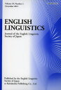 ENGLISH LINGUISTICS Journal of the English Linguistic Society of Japan Volume29CNumber2i2012Decemberj
