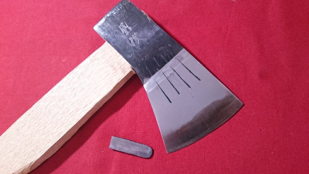 土佐　根切 斧　白紙　割込 天鋼付　850g　国俊