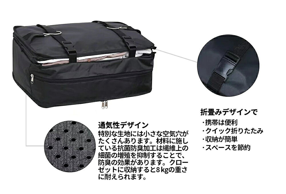 旅行用 圧縮バッグ トラベルポーチ 吊り下げ 収納 トラベルケース 簡易 クローゼット 収納 圧縮 衣類収納 パッキング 旅行圧縮 4段 超大容量 荷物整理 トラベルバッグ スペース 節約 出張 旅行 持ち運び 便利 仕分け クローゼット オーガナイザー migaber-10000000 MIGABER サンプル画像2