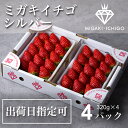 いちご 【送料無料】【出荷日指定可】いちご ミガキイチゴ シルバー（お礼ギフト/大粒）4パック 320g×4