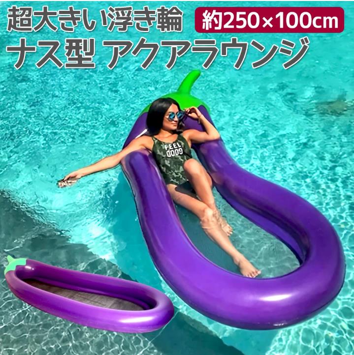 浮き輪 大人 アクアラウンジ 高さ250cm 幅100cm 浮輪 ビッグ 大きい フロート うきわ 浮き具 ボートマット 海水浴 川遊び ビーチ レジャー