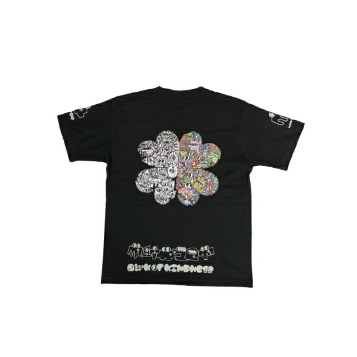 デカメッコTシャツ CLOVER005デザイン名：クローバーカラー：ブラック厚さ：6.2ozUnitedAthle 5942使用