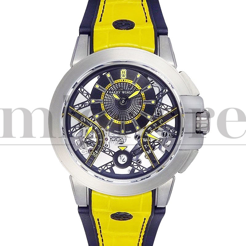 樂天商城 - HARRY WINSTON ハリーウィンストン オーシャン ザリウム バリエーション イエロー OCEABI42ZZ002 世界100本限定 腕時計【中古】