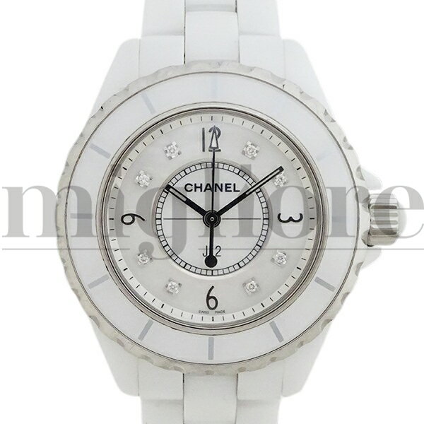 CHANEL シャネル J12 H2422 8Pダイヤ ホワイトセラミック レディース 腕時計【中古】