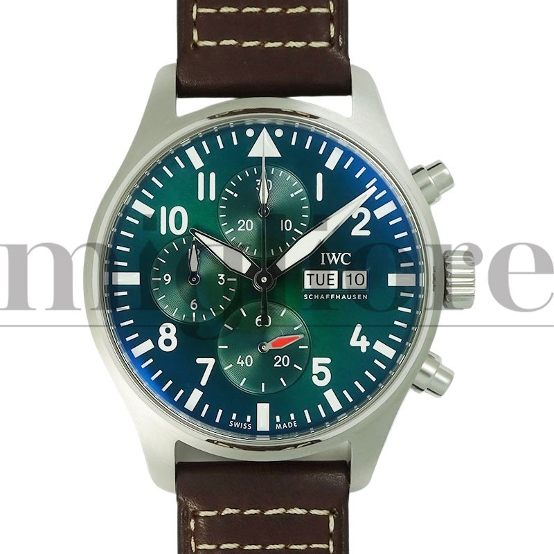 IWC アイダブリューシー パイロットウォッチクロノグラフ IW378005 43mm SS/レザー グリーン文字盤 【新品】