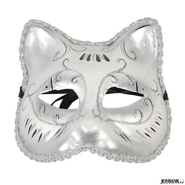 猫の仮面　キャットマスク　シルバー　ハロウィン　ZA-463