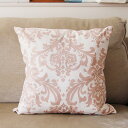 送料無料 ピンク ベージュ フラワー柄 45cm クッションカバー 花柄 リゾート 北欧 クッション ベージュ 北欧 45cm 西海岸 ハワイアン ギフト おし...