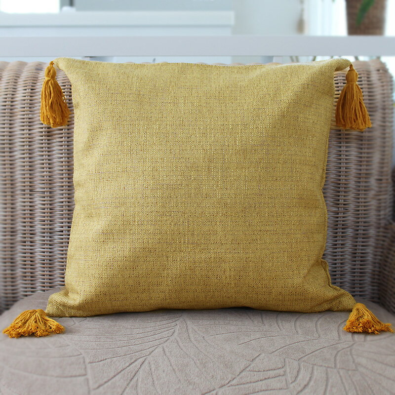 楽天市場】イエロー（サイズ（クッションカバー）50 x 50cm