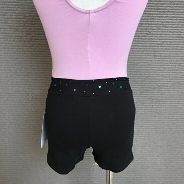 バレエ ショートパンツ 子供 【カペジオ】ウエストキラキラ(3色)キッズ ジュニア