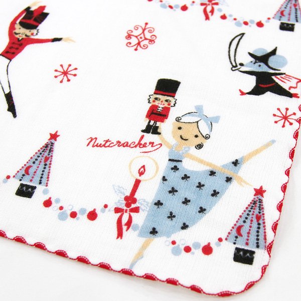 バレエ ミニタオル ShinziKatoh【くるみ割り人形】日本製　可愛いハンカチタオル　バレエ発表会のプレゼントに クリスマス ギフト