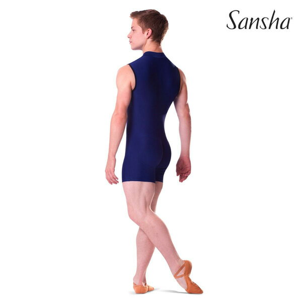 【廃番セール】【サンシャ】 メンズ ボーイズ バレエ バイクタード レッスン着　胸元ファスナー sansha 　CORY レッスン　着 バレエウェア ダンス用品 バレエレッスン 男 男性 男の子 ボーイズ　バレエ用品 2