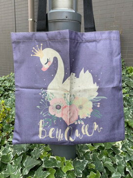 バレエ バッグ トート エコバッグ 白鳥 パープル バレエ発表会 ギフト 贈り物 プチギフト 白鳥の湖 スワン